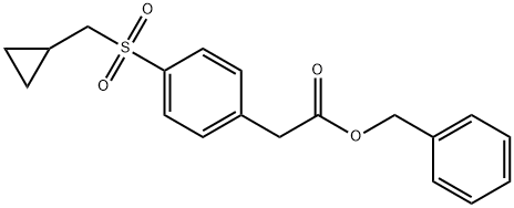 (4-Cyclopropylmethanesulfonyl-phenyl)-acetic acid benzyl ester Structure