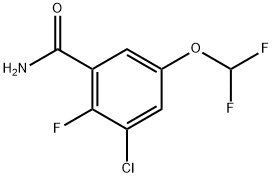 3-Chloro-5-(difluoromethoxy)-2-fluorobenzamide Structure