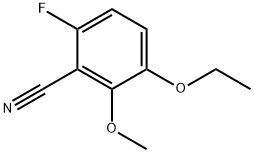 3-Ethoxy-6-fluoro-2-methoxybenzonitrile Structure