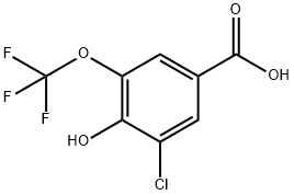 3-chloro-4-hydroxy-5-(trifluoromethoxy)benzoic acid Structure