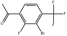 1-[3-Bromo-2-fluoro-4-(trifluoromethyl)phenyl]ethanone Structure