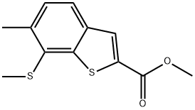 Methyl 6-methyl-7-(methylthio)benzo[b]thiophene-2-carboxylate Structure