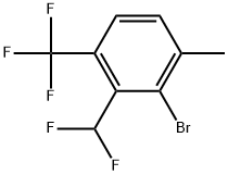 2-Bromo-3-(difluoromethyl)-1-methyl-4-(trifluoromethyl)benzene Structure