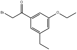 2-Bromo-1-(3-ethoxy-5-ethylphenyl)ethanone Structure