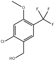 (2-chloro-4-methoxy-5-(trifluoromethyl)phenyl)methanol Structure