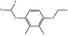 1-(Difluoromethoxy)-4-ethoxy-3-fluoro-2-methylbenzene Structure