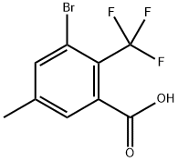 3-bromo-5-methyl-2-(trifluoromethyl)benzoic acid Structure