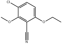 3-Chloro-6-ethoxy-2-methoxybenzonitrile Structure