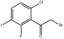 2-Bromo-1-(6-chloro-2-fluoro-3-iodophenyl)ethanone Structure