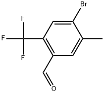 4-Bromo-5-methyl-2-(trifluoromethyl)benzaldehyde Structure