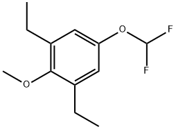 5-(Difluoromethoxy)-1,3-diethyl-2-methoxybenzene Structure