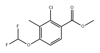 methyl 2-chloro-4-(difluoromethoxy)-3-methylbenzoate Structure