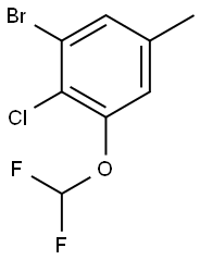 1-bromo-2-chloro-3-(difluoromethoxy)-5-methylbenzene Structure