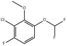 2-chloro-4-(difluoromethoxy)-1-fluoro-3-methoxybenzene Structure