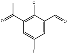 3-Acetyl-2-chloro-5-fluorobenzaldehyde Structure