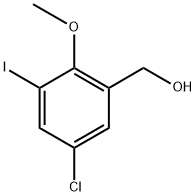 (5-Chloro-3-iodo-2-methoxyphenyl)methanol Structure