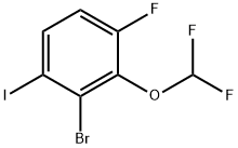 2-Bromo-3-(difluoromethoxy)-4-fluoro-1-iodobenzene Structure