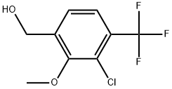 3-Chloro-2-methoxy-4-(trifluoromethyl)benzenemethanol Structure