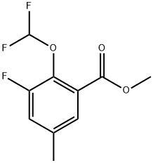 methyl 2-(difluoromethoxy)-3-fluoro-5-methylbenzoate Structure