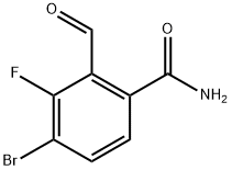 4-bromo-3-fluoro-2-formylbenzamide Structure