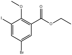 Ethyl 5-bromo-3-iodo-2-methoxybenzoate Structure