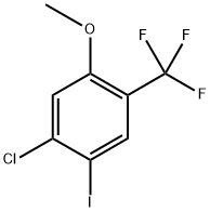 1-chloro-2-iodo-5-methoxy-4-(trifluoromethyl)benzene Structure