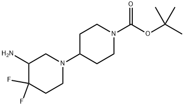 tert-Butyl 3-amino-4,4-difluoro-[1,4'-bipiperidine]-1'-carboxylate Structure