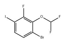 1-bromo-2-(difluoromethoxy)-3-fluoro-4-iodobenzene Structure