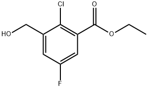 Ethyl 2-chloro-5-fluoro-3-(hydroxymethyl)benzoate Structure