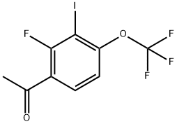 1-[2-Fluoro-3-iodo-4-(trifluoromethoxy)phenyl]ethanone Structure