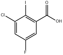 3-Chloro-5-fluoro-2-iodo-benzoic acid Structure