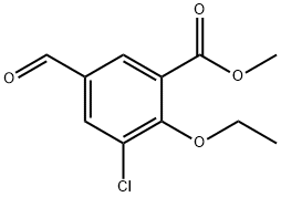 Methyl 3-chloro-2-ethoxy-5-formylbenzoate Structure