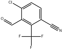 4-Chloro-3-formyl-2-(trifluoromethyl)benzonitrile Structure