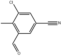 3-Chloro-5-formyl-4-methylbenzonitrile Structure