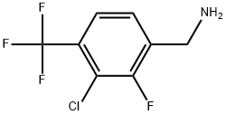 3-Chloro-2-fluoro-4-(trifluoromethyl)benzenemethanamine Structure