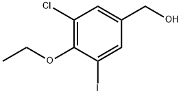 (3-Chloro-4-ethoxy-5-iodophenyl)methanol Structure