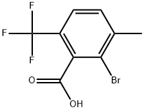 2-Bromo-3-methyl-6-(trifluoromethyl)benzoic acid Structure