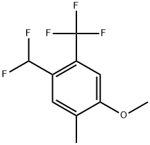 1-(Difluoromethyl)-4-methoxy-5-methyl-2-(trifluoromethyl)benzene Structure