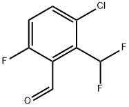 3-chloro-2-(difluoromethyl)-6-fluorobenzaldehyde Structure