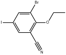 3-Bromo-2-ethoxy-5-iodobenzonitrile Structure