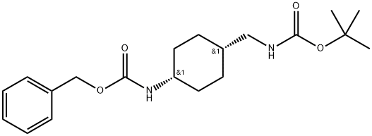 tert-butyl (((1s,4s)-4-(((benzyloxy)carbonyl)amino)cyclohexyl)methyl)carbamate 구조식 이미지