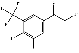 2-Bromo-1-[4-fluoro-3-iodo-5-(trifluoromethyl)phenyl]ethanone Structure