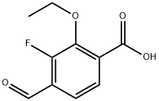 2-ethoxy-3-fluoro-4-formylbenzoic acid Structure