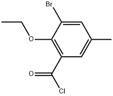 3-Bromo-2-ethoxy-5-methylbenzoyl chloride Structure