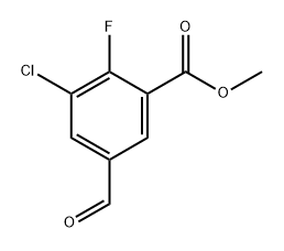 Methyl 3-chloro-2-fluoro-5-formylbenzoate Structure