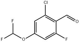 2-chloro-4-(difluoromethoxy)-6-fluorobenzaldehyde Structure