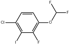 1-Chloro-4-(difluoromethoxy)-3-fluoro-2-iodobenzene Structure