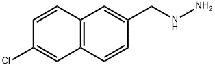 (6-Chloro-2-naphthalenyl)methyl]hydrazine Structure