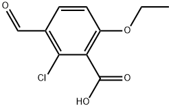 2-Chloro-6-ethoxy-3-formylbenzoic acid Structure