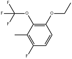 1-Ethoxy-4-fluoro-3-methyl-2-(trifluoromethoxy)benzene Structure